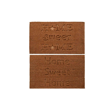 Felpudo DKD Home Decor Marrón Goma Coco (75 x 45 x 2,3 cm) (2 Unidades)