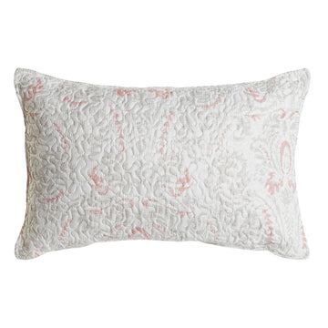 Cojín DKD Home Decor Blanco Poliéster Floral 60 x 10 x 40 cm