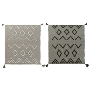Cubrecamas DKD Home Decor Blanco Verde Beige Verde oscuro 130 x 170 x 0,5 cm (2 Unidades)