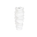 Macetero Home ESPRIT Blanco Fibra de Vidrio Ondas 44 x 44 x 101 cm