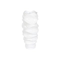 Macetero Home ESPRIT Blanco Fibra de Vidrio Fibra Ondas Moderno 38 x 38 x 81 cm