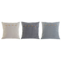 Cojín Home ESPRIT Azul Beige Mediterráneo 60 x 20 x 60 cm (3 Unidades)