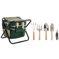 Kit de herramientas de jardinería Home ESPRIT Negro Verde Plateado Natural Poliéster Aluminio 7 Piezas