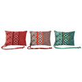 Cojín Home ESPRIT Rojo Verde Coral 30 x 10 x 20 cm (3 Unidades)