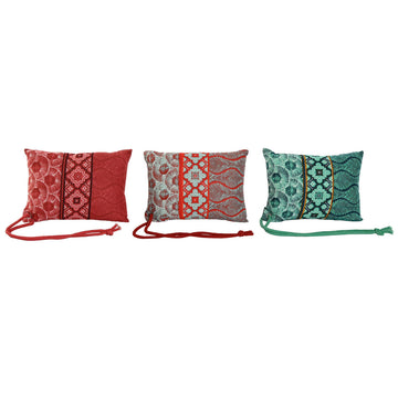 Cojín Home ESPRIT Rojo Verde Coral 30 x 10 x 20 cm (3 Unidades)