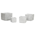 Macetero Home ESPRIT Gris Magnesio 37 x 37 x 31,5 cm (4 Unidades)