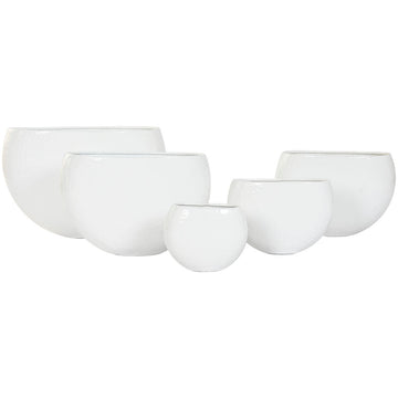 Macetero Home ESPRIT Blanco Aluminio 54 x 24 x 36 cm 54 x 25 x 36 cm (5 Unidades)