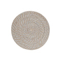 Salvamantel Home ESPRIT Blanco Natural Bambú Ratán 34 x 34 x 1,5 cm