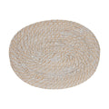 Mantel Individual Home ESPRIT Blanco Natural Bambú Ratán 40 x 30 x 1 cm