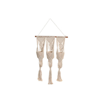 Macetero Home ESPRIT Algodón Madera Urbano 46 x 2 x 93 cm