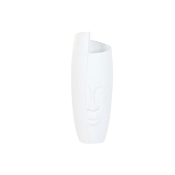 Macetero Home ESPRIT Blanco Magnesio Moderno Cara 33 x 33 x 72 cm