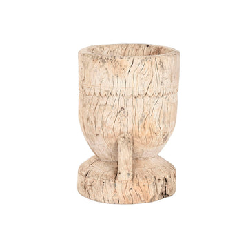 Macetero Home ESPRIT Natural madera de teca 31 x 31 x 46 cm