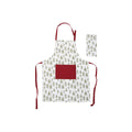 Delantal Home ESPRIT Blanco Rojo Verde Beige 60 x 0,2 x 80 cm (2 Unidades)