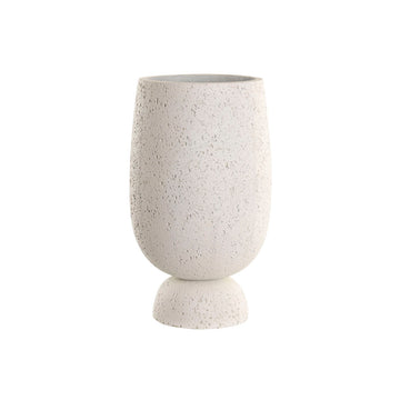 Macetero Home ESPRIT Blanco Fibra Mediterráneo 35 x 35 x 60 cm