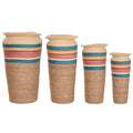 Macetero Home ESPRIT Multicolor Fibra Árabe (4 Unidades)