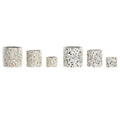Macetero Home ESPRIT Blanco Multicolor Cemento Urbano 13 x 13 x 13 cm (3 Piezas) (2 Unidades)