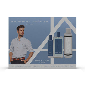 Set de Perfume Hombre Hannibal Laguna BAROCK & ROLL 3 Piezas