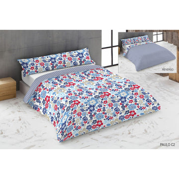 Juego de funda nórdica Hosteline PAULO Azul Cama de 180 3 Piezas