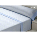 Juego de Sábanas D'Or ROMA Azul Cama de 120 Franela