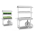 Soporte con Ruedas para Macetas Ibergarden Blanco Madera 121 x 171 x 59 cm