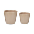 Set de Macetas Ibergarden Beige Arcilla Ø 22 cm Ø 28 cm 28 x 27 x 28 cm 2 Piezas