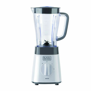 Batidora de Vaso Black & Decker BXJB500E Blanco Transparente 500 W 1,5 L
