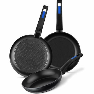 Juego de Sartenes Monix M811200 Negro Baquelita Aluminio Forjado 3 Piezas