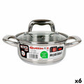 Cacerola Quttin 139494 Ø 16 x 7 cm Con Tapa Acero (6 Unidades)
