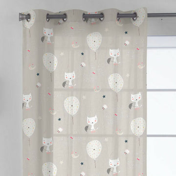Cortina Haciendo el Indio Cats and Ballons 140 x 260 cm