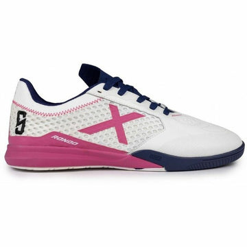 Zapatillas de Fútbol Sala para Adultos Munich Rondo Sergio Lozano 15 Blanco