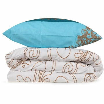 Juego de funda nórdica Turquesa Cama de 200 3 Piezas
