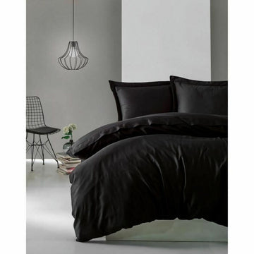 Juego de funda nórdica Negro 220 x 240 cm