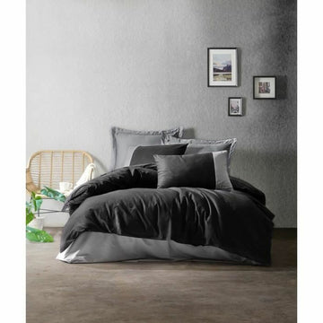 Juego de funda nórdica Gris 220 x 240 cm