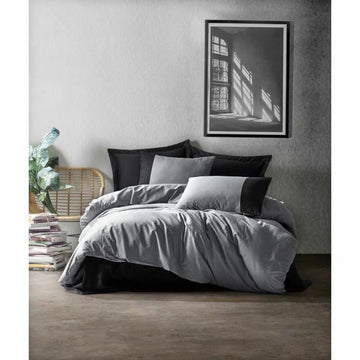 Juego de funda nórdica Gris 220 x 240 cm