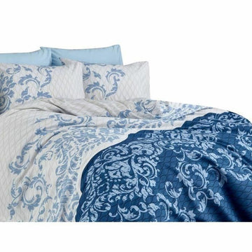 Juego de funda nórdica Azul Cama de 200 3 Piezas