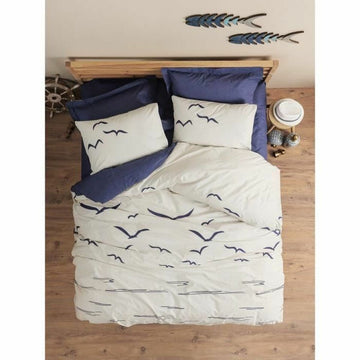 Juego de funda nórdica Azul Blanco 220 x 240 cm