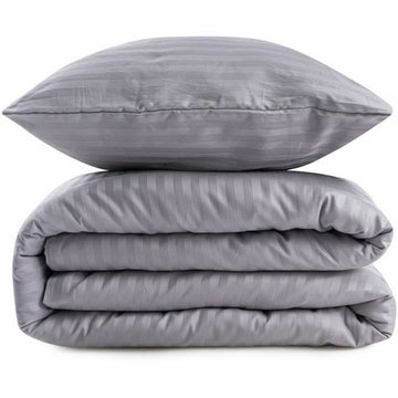 Juego de funda nórdica Gris Cama de 200 3 Piezas