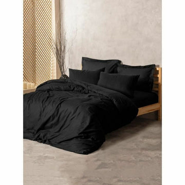 Juego de funda nórdica Negro 220 x 240 cm
