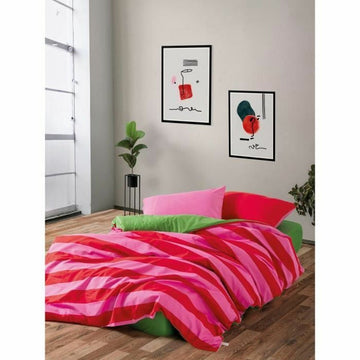 Juego de funda nórdica Rojo Rosa 220 x 240 cm