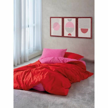 Juego de funda nórdica Rojo Rosa 220 x 240 cm