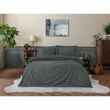 Juego de funda nórdica Gris 220 x 240 cm
