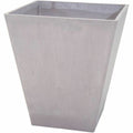 Maceta Mega Collections Ecostone Square Marrón Taupé Plástico Reciclado 42 x 46 x 42 cm 43 x 43 x 74 cm 41 x 45 cm
