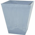 Maceta Mega Collections Ecostone Square Gris Plástico Reciclado 43 x 43 x 74 cm 41 x 45 cm 41 x 45 x 41 cm