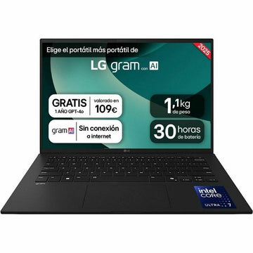 Laptop LG 14ZD90T-G.AX78B 14" intel core ultra 7 255H 16 GB RAM 1 TB SSD Qwerty Español