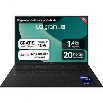 Laptop LG 17ZD90T-G.AX78B 17" intel core ultra 7 16 GB RAM 1 TB SSD Qwerty Español