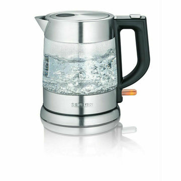 Hervidor de Agua Eléctrico con Luz LED Severin WK 3468 Negro Transparente Acero Inoxidable 2200 W 1 L