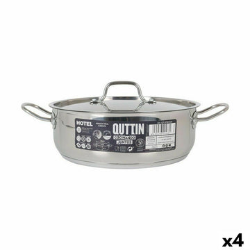 Cacerola Con Tapa Quttin Hotel Acero Ø 26 x 9 cm (4 Unidades)
