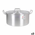 Cacerola Con Tapa Aluminio 43 x 36 x 16 cm (3 Unidades)