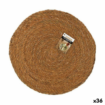 Salvamantel Privilege Algas marinas Marrón Ø 35 cm (36 Unidades)