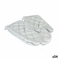 Manopla para Horno Quttin Plateado 25 x 16 x 24 cm Set 2 Piezas (24 Unidades)